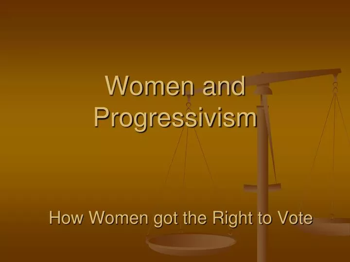 women and progressivism