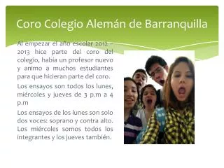 coro c olegio a lem n de barranquilla