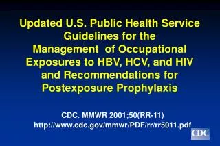 CDC. MMWR 2001;50(RR-11) cdc/mmwr/PDF/rr/rr5011.pdf
