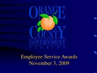 Employee Service Awards November 3, 2009