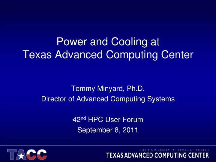 power and cooling at texas advanced computing center