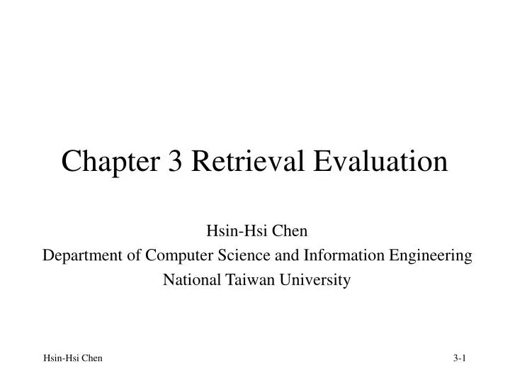 chapter 3 retrieval evaluation