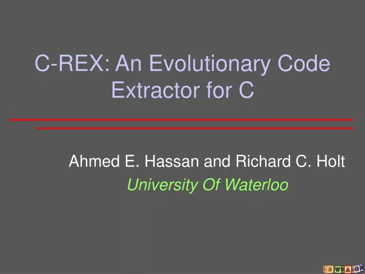 c rex an evolutionary code extractor for c