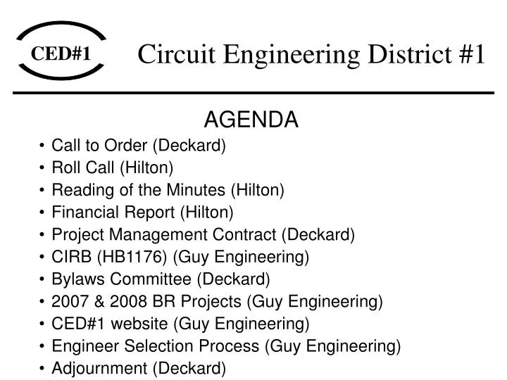circuit engineering district 1