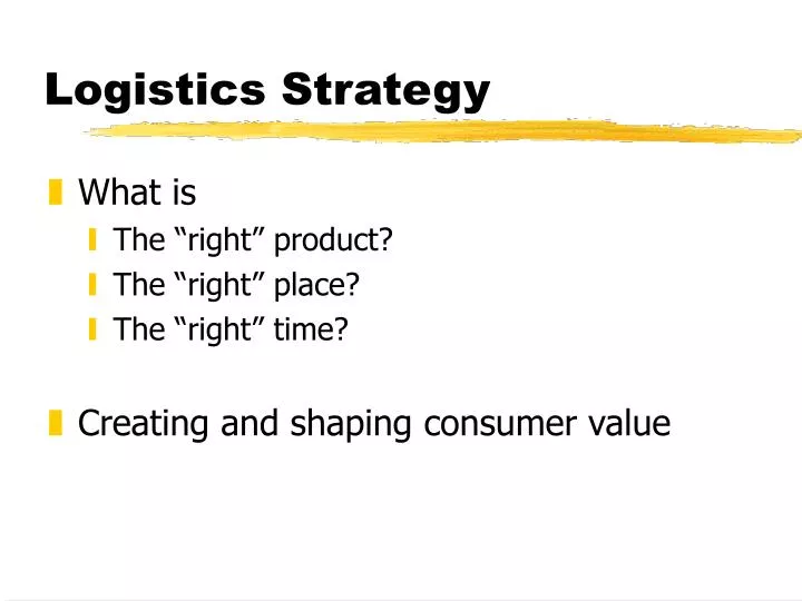 logistics strategy