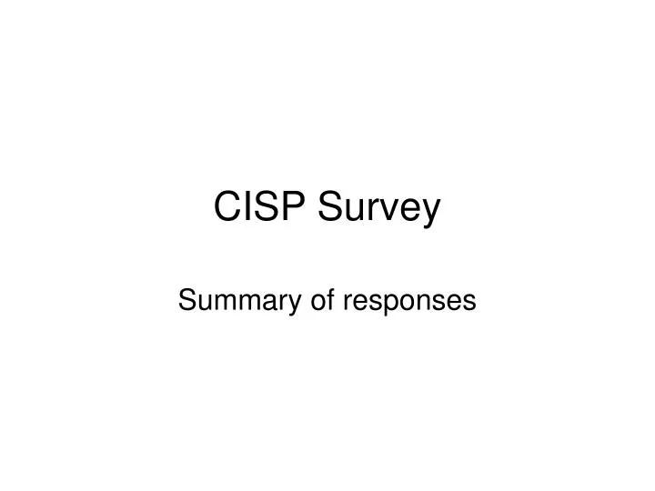 cisp survey