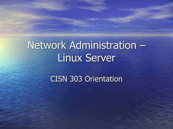 network administration linux server