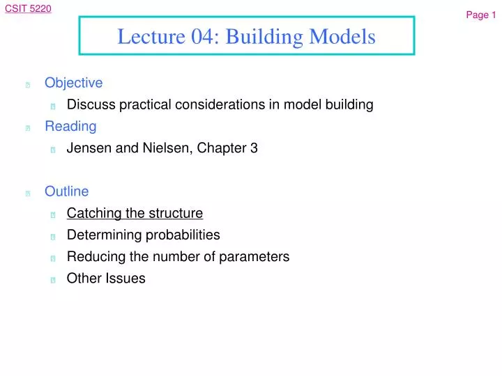 lecture 04 building models