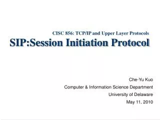 SIP:Session Initiation Protocol