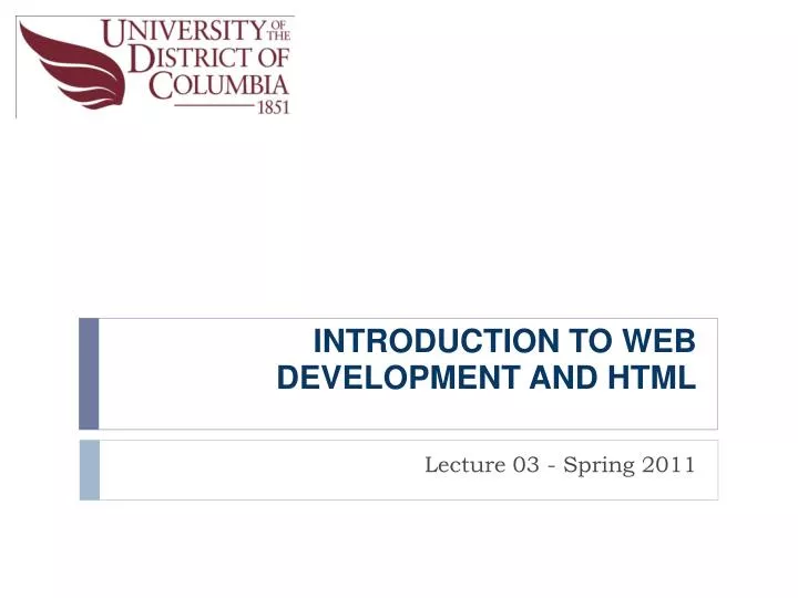 introduction to web development and html