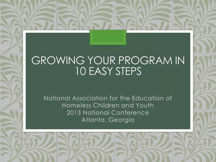 growing your program in 10 easy steps