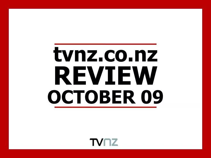 tvnz co nz review october 09