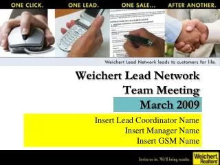 Weichert Lead Network Team Meeting March 2009