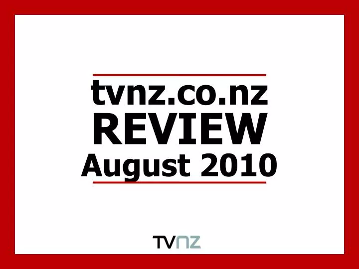 tvnz co nz review august 2010