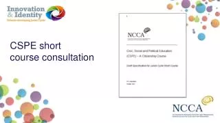 CSPE short course consultation
