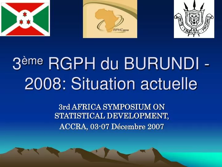 3 me rgph du burundi 2008 situation actuelle