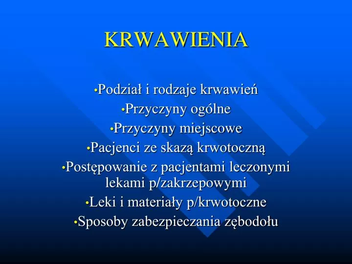 krwawienia