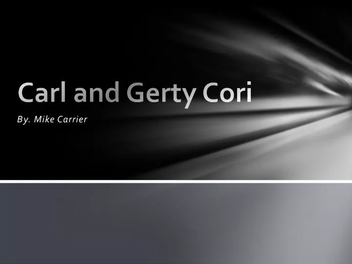 carl and gerty cori
