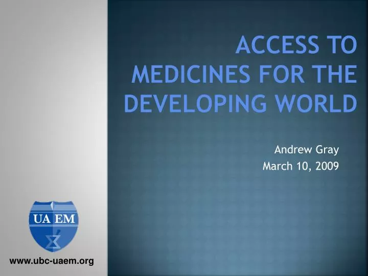 access to medicines for the developing world