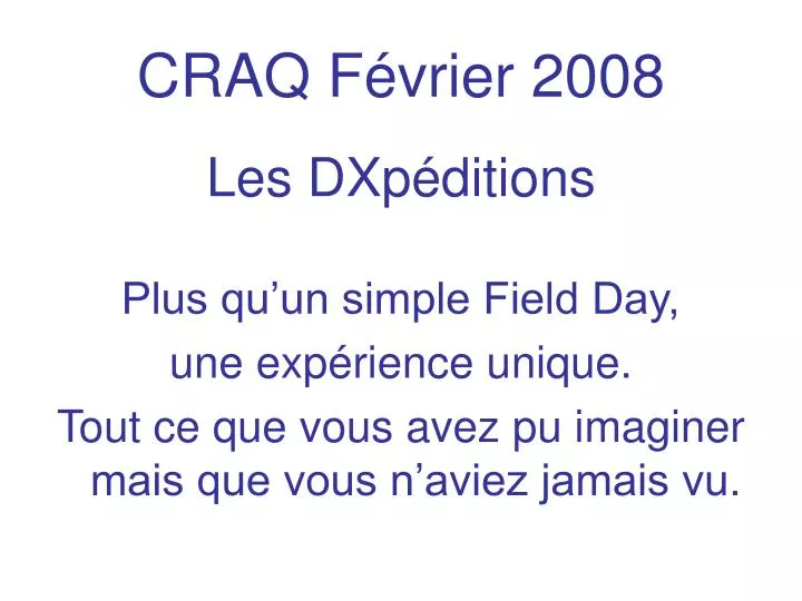 craq f vrier 2008