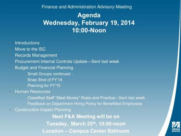 agenda wednesday february 19 2014 10 00 noon