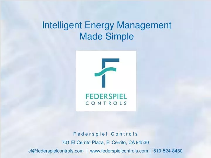 intelligent energy management made simple