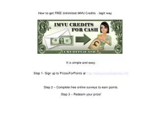 How to get FREE Unlimited IMVU Credits – legit way