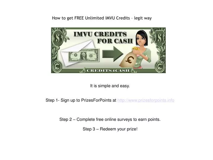 how to get free unlimited imvu credits legit way