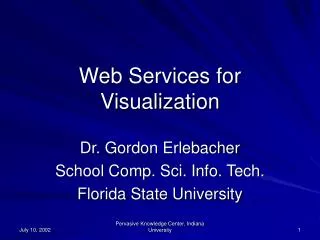 Web Services for Visualization