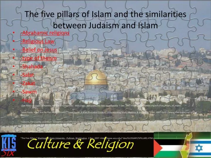 the five pillars of islam and the similarities between judaism and islam
