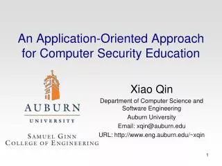 An Application-Oriented Approach for Computer Security Education