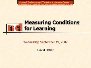 Wednesday, September 19, 2007 David Osher