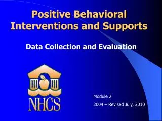 Positive Behavioral Interventions and Supports