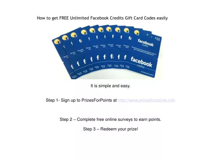 how to get free unlimited facebook credits gift card codes easily