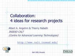 Collaboration: 4 ideas for research projects