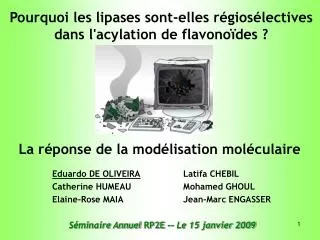 la r ponse de la mod lisation mol culaire