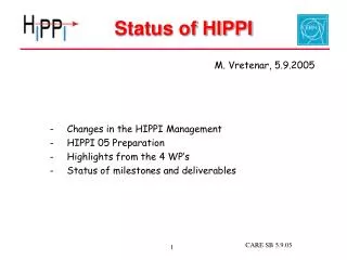 Status of HIPPI