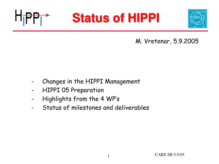 status of hippi