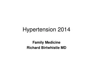 Hypertension 2014