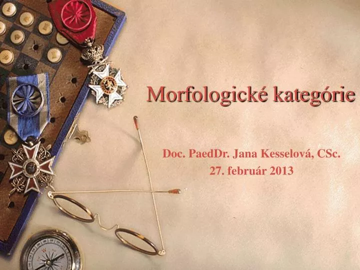 morfologick kateg rie