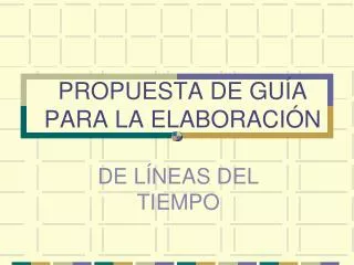 propuesta de gu a para la elaboraci n