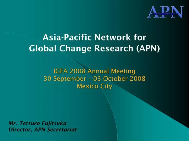 asia pacific network for global change research apn