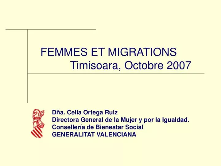 femmes et migrations timisoara octobre 2007
