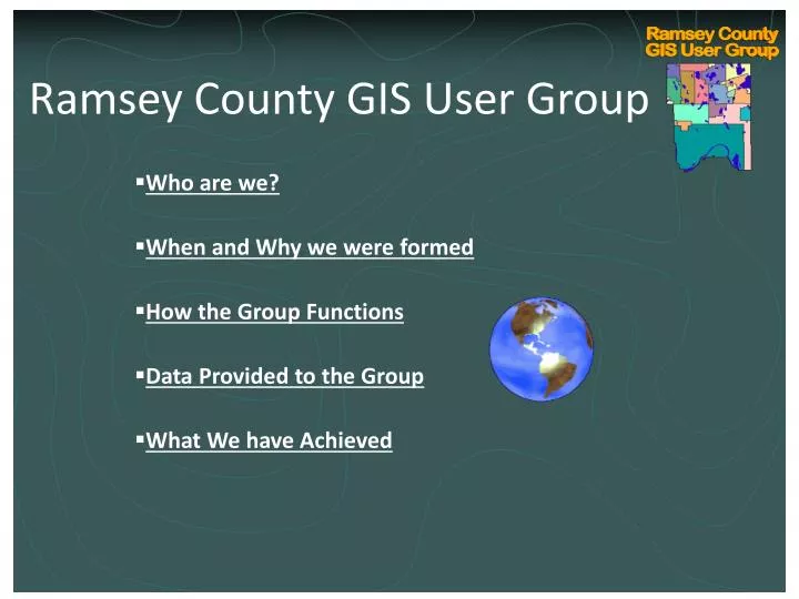 ramsey county internal gis technical user group kickoff