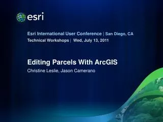 Editing Parcels With ArcGIS