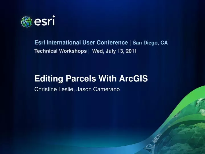 editing parcels with arcgis