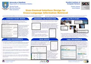 User-Centred Interface Design for Cross-Language Information Retrieval