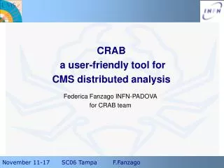 CRAB a user-friendly tool for CMS distributed analysis