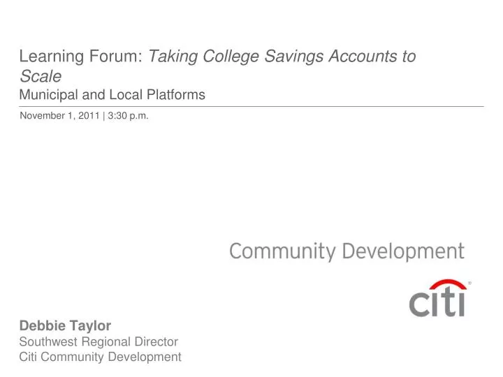 learning forum taking college savings accounts to scale municipal and local platforms