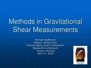 Methods in Gravitational Shear Measurements